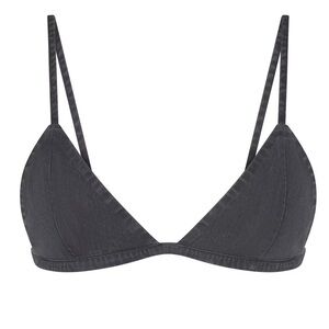 SKIMS, Woven Lounge Triangle Bralette, Ash, Medium, NWT!!